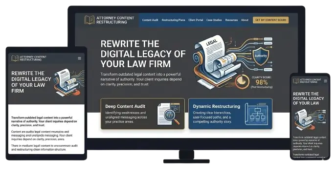 Content Restructuring for law firm websites