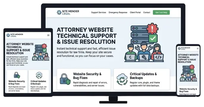 attorney website Technical Support & Issue Resolution