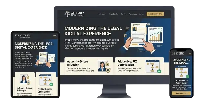 UI/UX Redesign of attorney websites