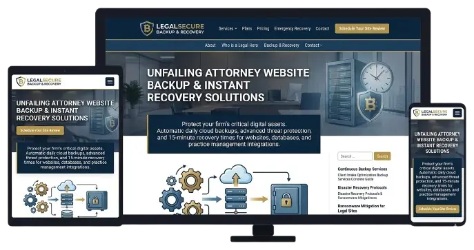 Website Backup & Recovery for chicago law firms